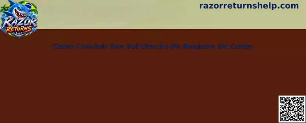 Conclusão de registro de conta