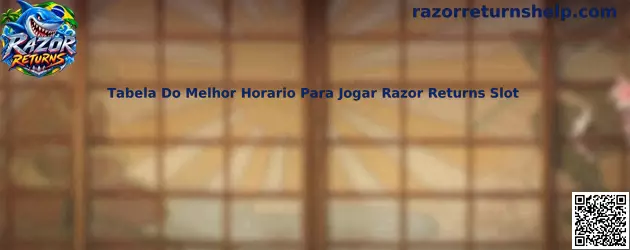 Tabela Do Melhor Horario Para Jogar Razor Returns Slot